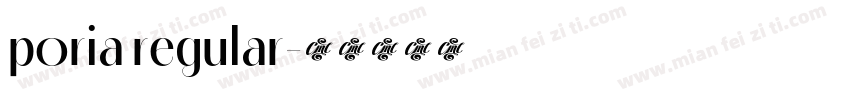 poria regular字体转换